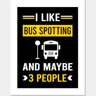3 People Bus Spotting Spotter Posters and Art